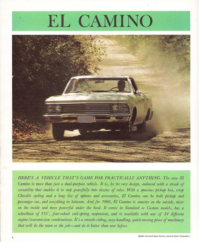 1966 Chevrolet El Camino Brochure Page 6